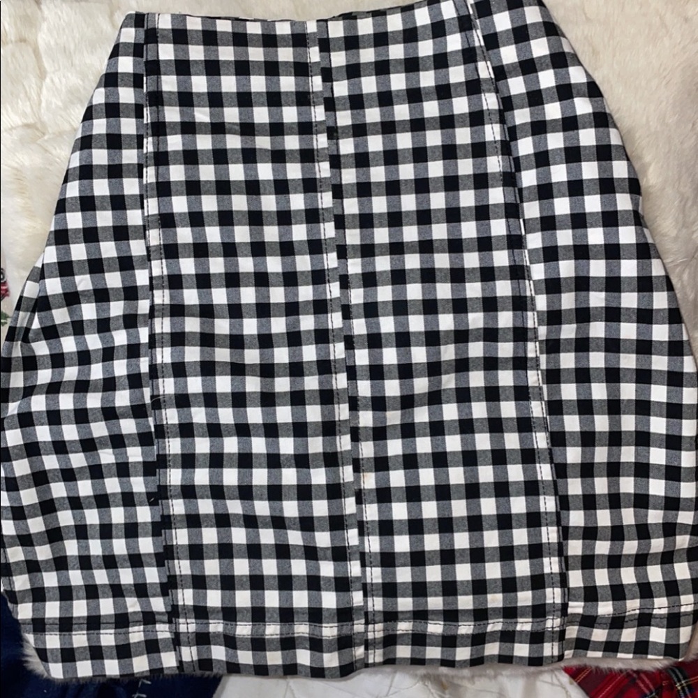 Free People Gingham mini skirt